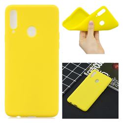 Candy Soft Silicone Protective Phone Case for Samsung Galaxy A20s - Yellow