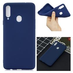 Candy Soft Silicone Protective Phone Case for Samsung Galaxy A20s - Dark Blue