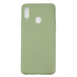 Candy Soft Silicone Phone Case for Samsung Galaxy A20s - Pea Green