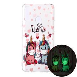 Couple Unicorn Noctilucent Soft TPU Back Cover for Samsung Galaxy A20s