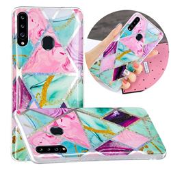 Triangular Marble Painted Galvanized Electroplating Soft Phone Case Cover for Samsung Galaxy A20s