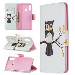 Owl on Tree Leather Wallet Case for Samsung Galaxy A20s