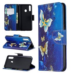 Golden Butterflies Leather Wallet Case for Samsung Galaxy A20s