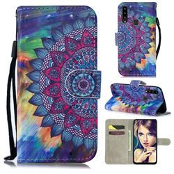 Oil Painting Mandala 3D Painted Leather Wallet Phone Case for Samsung Galaxy A20s