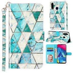 Stitching Marble 3D Leather Phone Holster Wallet Case for Samsung Galaxy A20s