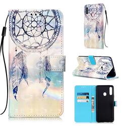 Fantasy Campanula 3D Painted Leather Wallet Case for Samsung Galaxy A20s