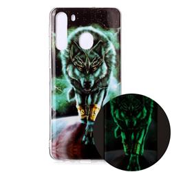 Wolf King Noctilucent Soft TPU Back Cover for Samsung Galaxy A21