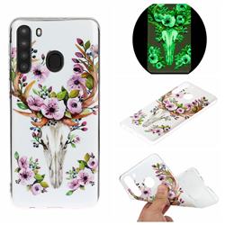 Sika Deer Noctilucent Soft TPU Back Cover for Samsung Galaxy A21