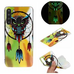 Owl Wind Chimes Noctilucent Soft TPU Back Cover for Samsung Galaxy A21