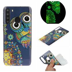 Tribe Owl Noctilucent Soft TPU Back Cover for Samsung Galaxy A21