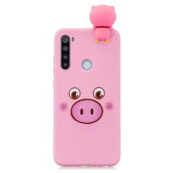 Small Pink Pig Soft 3D Climbing Doll Soft Case for Samsung Galaxy A21