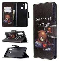 Chainsaw Bear Leather Wallet Case for Samsung Galaxy A21