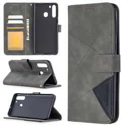 Binfen Color BF05 Prismatic Slim Wallet Flip Cover for Samsung Galaxy A21 - Gray