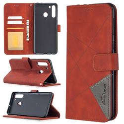 Binfen Color BF05 Prismatic Slim Wallet Flip Cover for Samsung Galaxy A21 - Brown