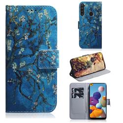 Apricot Tree PU Leather Wallet Case for Samsung Galaxy A21