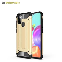 King Kong Armor Premium Shockproof Dual Layer Rugged Hard Cover for Samsung Galaxy A21s - Champagne Gold