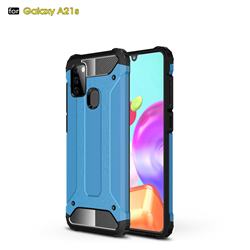 King Kong Armor Premium Shockproof Dual Layer Rugged Hard Cover for Samsung Galaxy A21s - Sky Blue