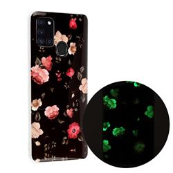 Rose Flower Noctilucent Soft TPU Back Cover for Samsung Galaxy A21s