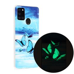 Flying Butterflies Noctilucent Soft TPU Back Cover for Samsung Galaxy A21s