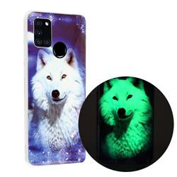 Galaxy Wolf Noctilucent Soft TPU Back Cover for Samsung Galaxy A21s