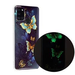 Golden Butterflies Noctilucent Soft TPU Back Cover for Samsung Galaxy A21s