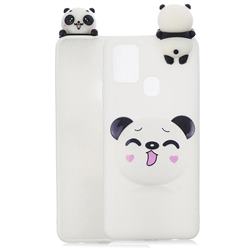 Smiley Panda Soft 3D Climbing Doll Soft Case for Samsung Galaxy A21s