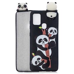 Ascended Panda Soft 3D Climbing Doll Soft Case for Samsung Galaxy A21s