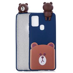 Cute Bear Soft 3D Climbing Doll Soft Case for Samsung Galaxy A21s