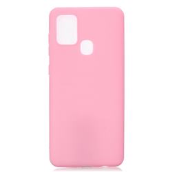 Candy Soft Silicone Protective Phone Case for Samsung Galaxy A21s - Dark Pink