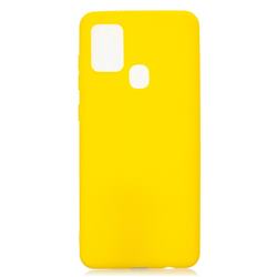 Candy Soft Silicone Protective Phone Case for Samsung Galaxy A21s - Yellow