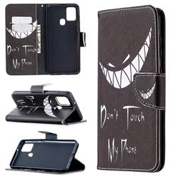 Crooked Grin Leather Wallet Case for Samsung Galaxy A21s