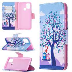 Tree and Owls Leather Wallet Case for Samsung Galaxy A21s