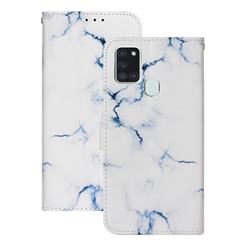 Soft White Marble PU Leather Wallet Case for Samsung Galaxy A21s