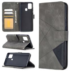 Binfen Color BF05 Prismatic Slim Wallet Flip Cover for Samsung Galaxy A21s - Gray