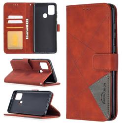 Binfen Color BF05 Prismatic Slim Wallet Flip Cover for Samsung Galaxy A21s - Brown