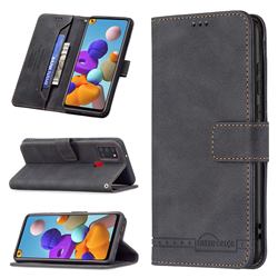 Binfen Color RFID Blocking Leather Wallet Case for Samsung Galaxy A21s - Black