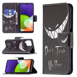 Crooked Grin Leather Wallet Case for Samsung Galaxy A22 4G