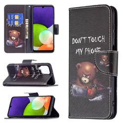 Chainsaw Bear Leather Wallet Case for Samsung Galaxy A22 4G