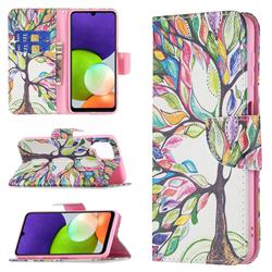 The Tree of Life Leather Wallet Case for Samsung Galaxy A22 4G