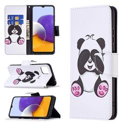 Lovely Panda Leather Wallet Case for Samsung Galaxy A22 5G
