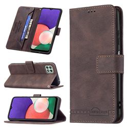 Binfen Color RFID Blocking Leather Wallet Case for Samsung Galaxy A22 5G - Brown