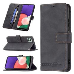 Binfen Color RFID Blocking Leather Wallet Case for Samsung Galaxy A22 5G - Black