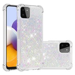 Dynamic Liquid Glitter Sand Quicksand Star TPU Case for Samsung Galaxy A22 5G - Pink