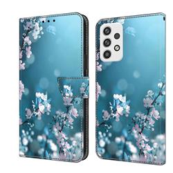 Plum Blossom Crystal PU Leather Protective Wallet Case Cover for Samsung Galaxy A23