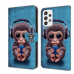 Cute Orangutan Crystal PU Leather Protective Wallet Case Cover for Samsung Galaxy A23