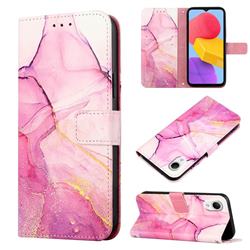 Pink Purple Marble Leather Wallet Protective Case for Samsung Galaxy A23E