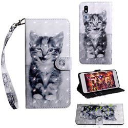 Smiley Cat 3D Painted Leather Wallet Case for Samsung Galaxy A2 Core