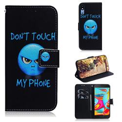 Not Touch My Phone PU Leather Wallet Case for Samsung Galaxy A2 Core