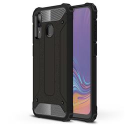 King Kong Armor Premium Shockproof Dual Layer Rugged Hard Cover for Samsung Galaxy A30 - Black Gold