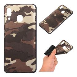 Camouflage Soft TPU Back Cover for Samsung Galaxy A30 - Gold Coffee